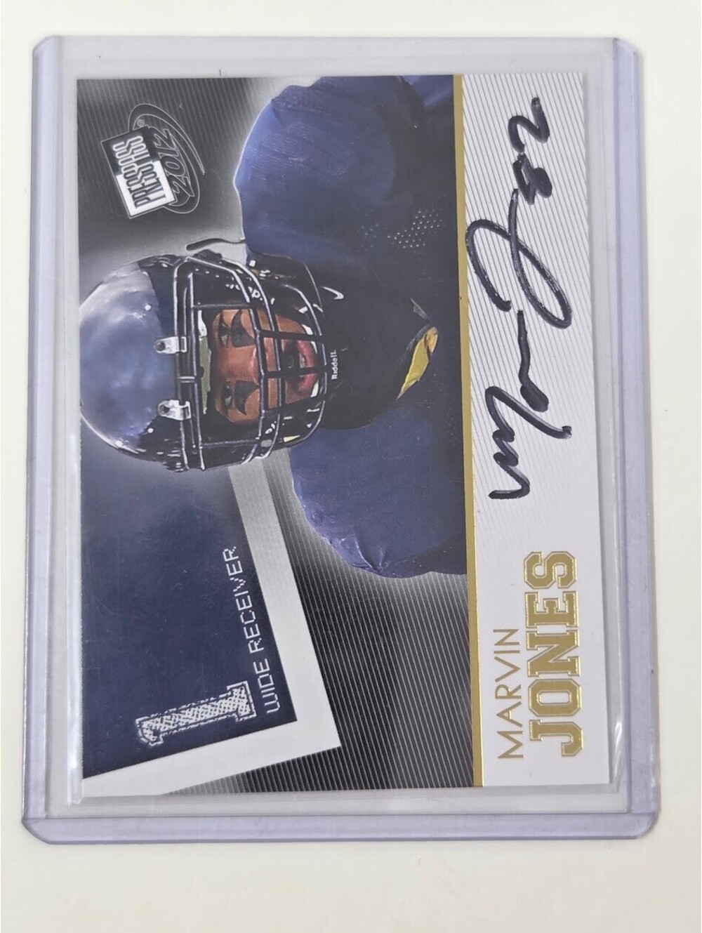 2012 Press Pass Marvin Jones Signed Football Card Wide Receiver Auto